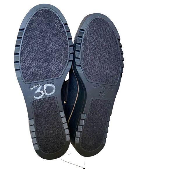 Bandolino Black Faux Suede Wedge Ankle Boots Size 7 NWT - Picture 6 of 6